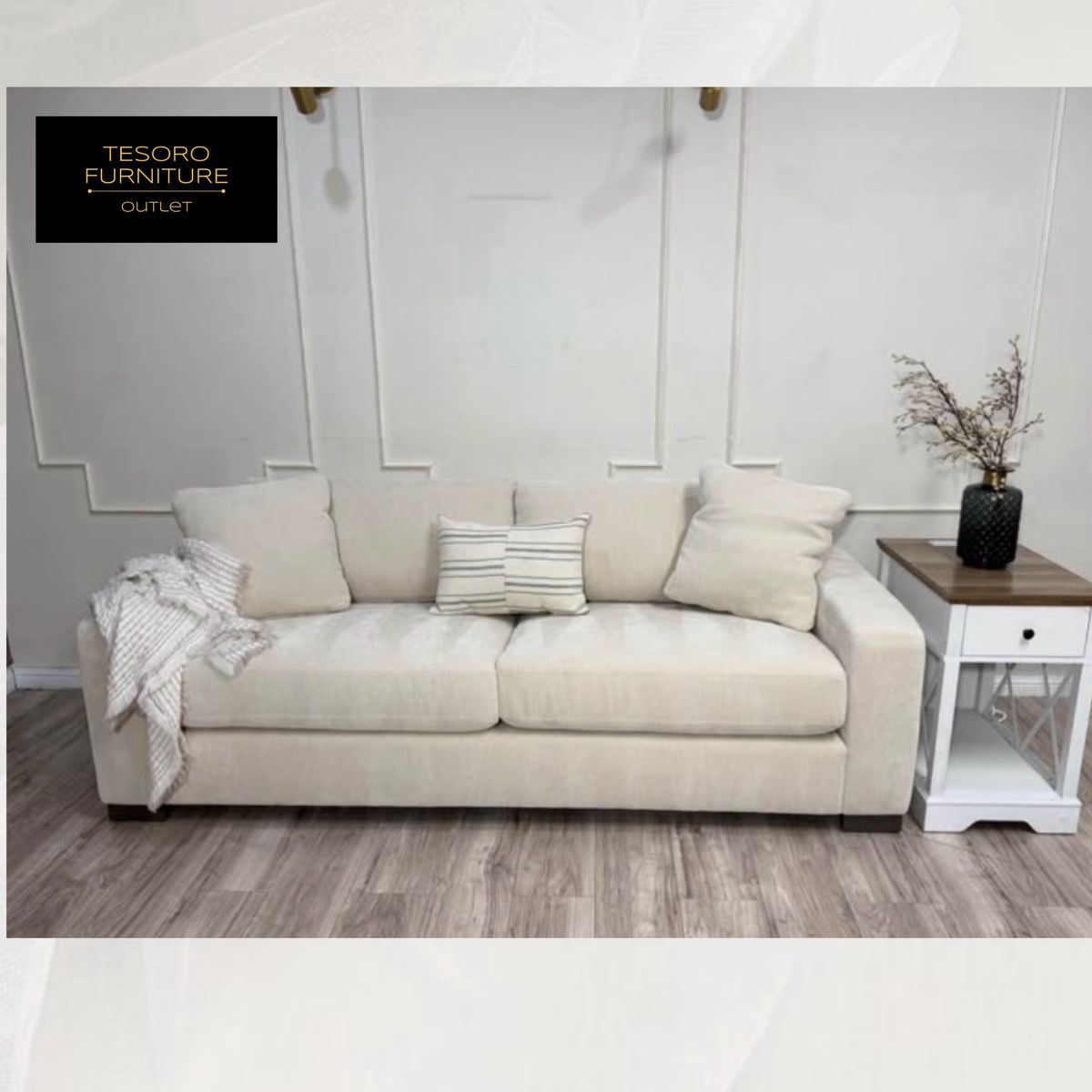 HARRISON CREAM SOFA AMAZING DEAL