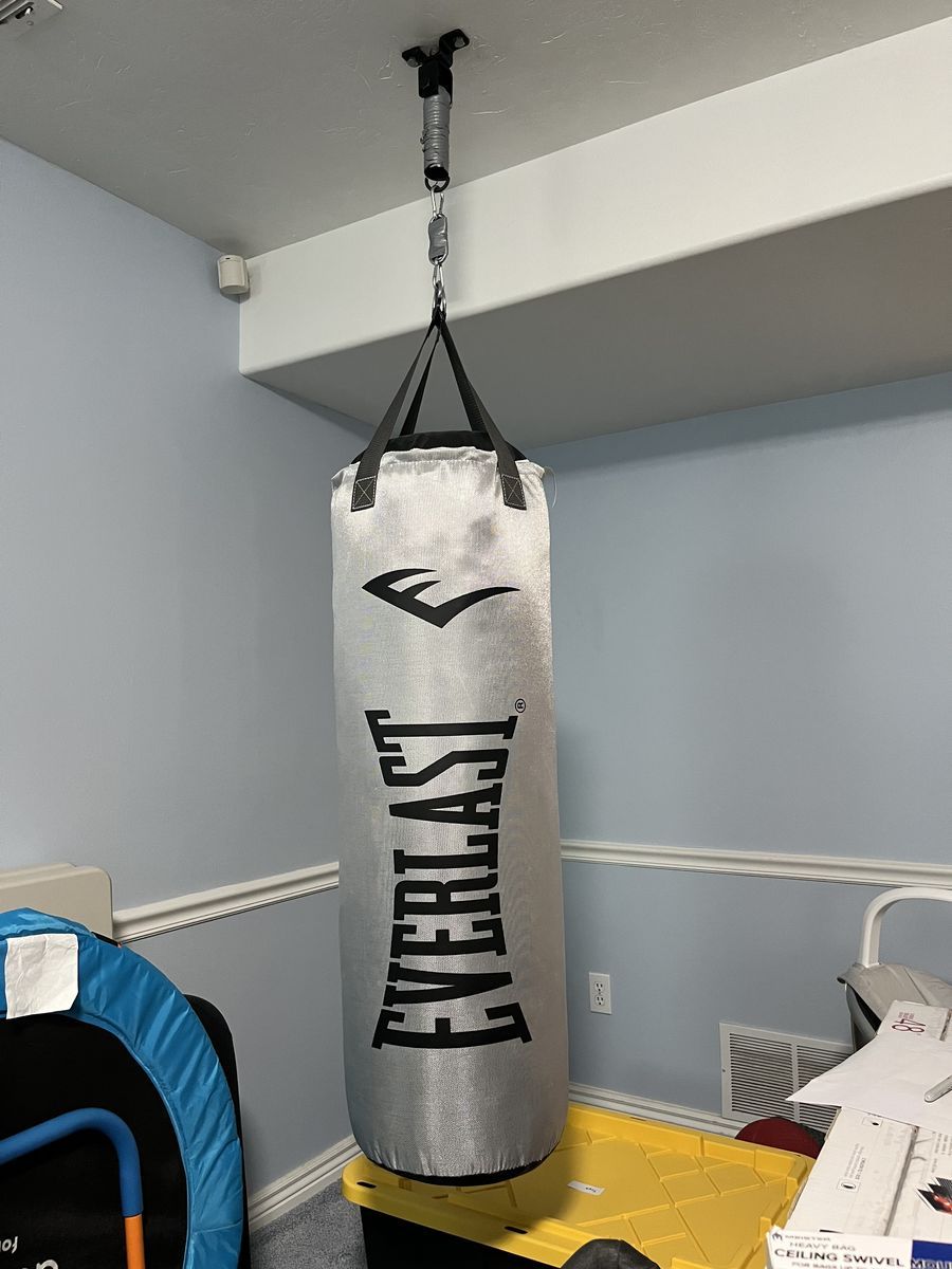 Everlast 70 lb Platinum Heavy Bag Kit + Ceiling Swivel Mount $55 OBO