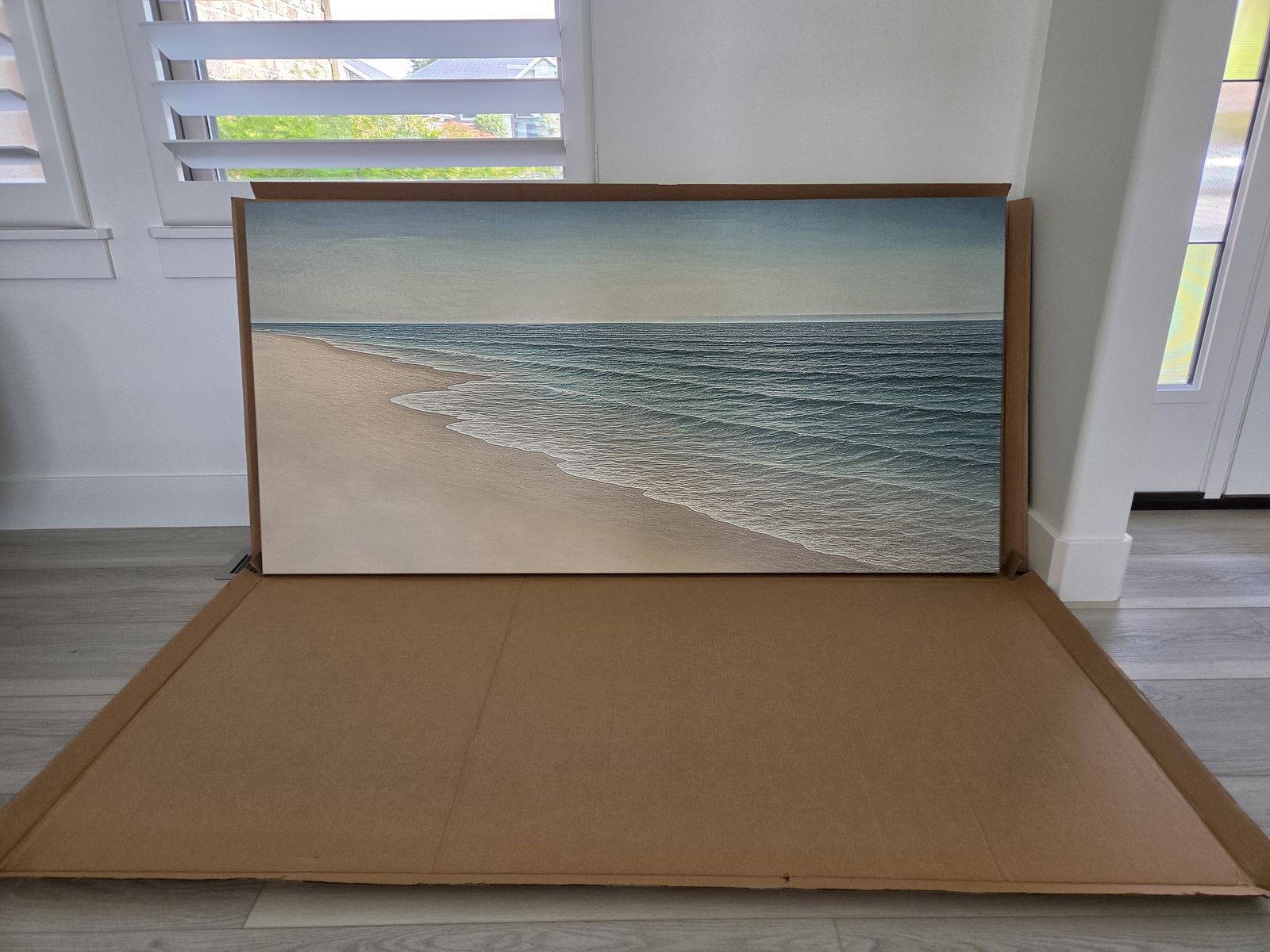 Beach Shoreline Modern Wall Art Canvas