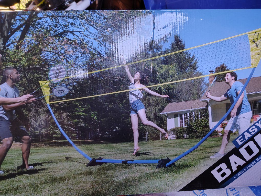 EastPoint Sports Easy Setup Badminton Set with Net, Poles, and Rackets