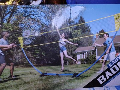 EastPoint Sports Easy Setup Badminton Set with Net, Poles, and Rackets