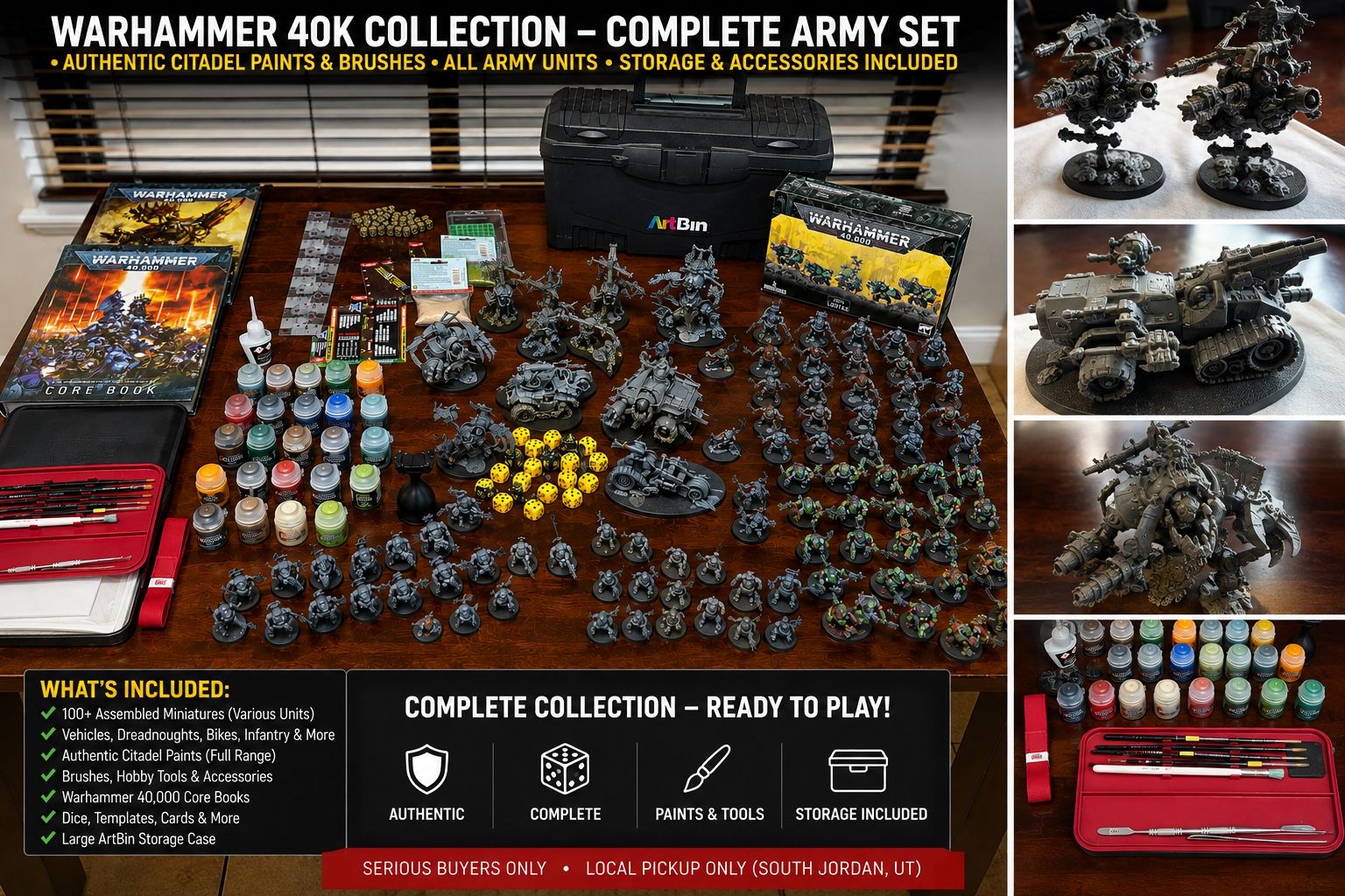 Warhammer 40K Complete Ork Army Collection – Citadel Paints, Books, Tools & Accessories