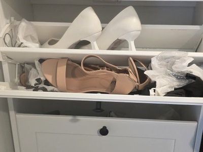 white shoe cabinet