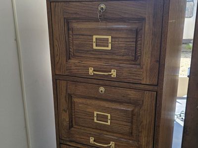 Solid Wood File Cabinet – Locking