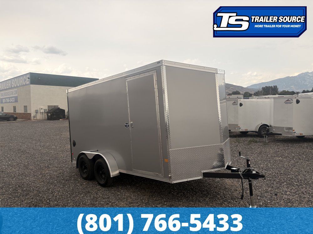 7x14 American Hauler Night Hawk Enclosed Cargo Trailer - 7'0" Interior - 7K GVWR - .080 PolyCor, Translucent Roof