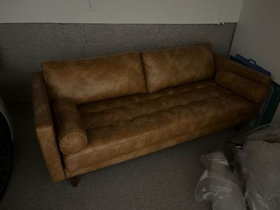 Brand New 83” Sofa (cognac tan color)