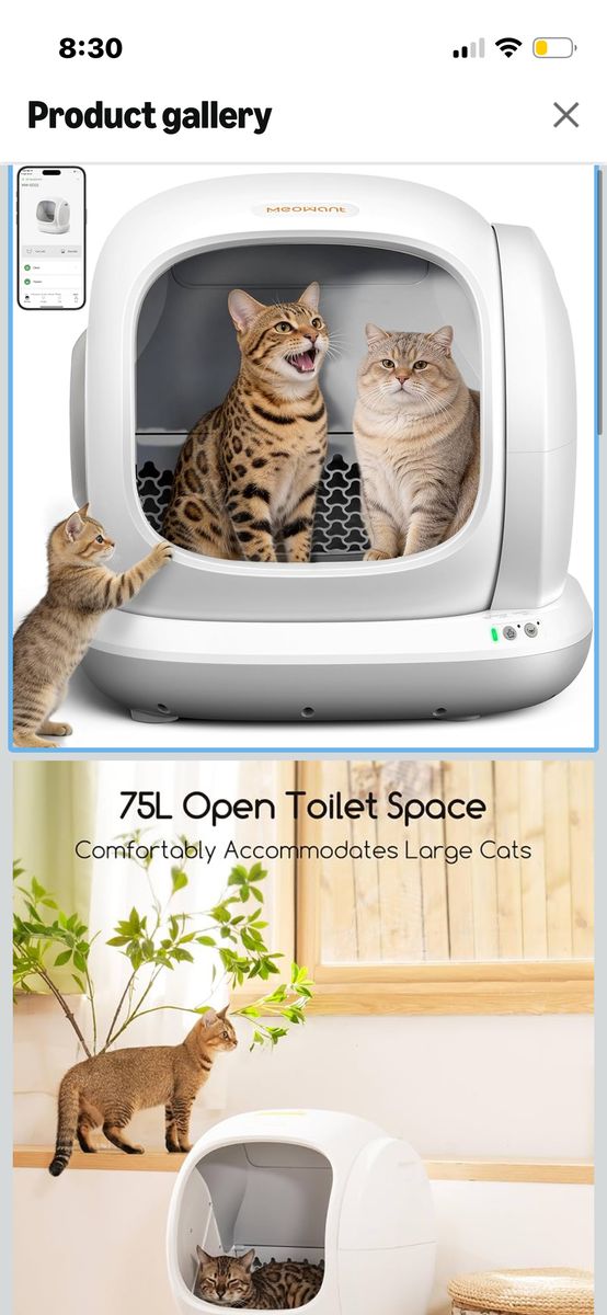 MeoWant Self-Cleaning Cat Litter Box, 75