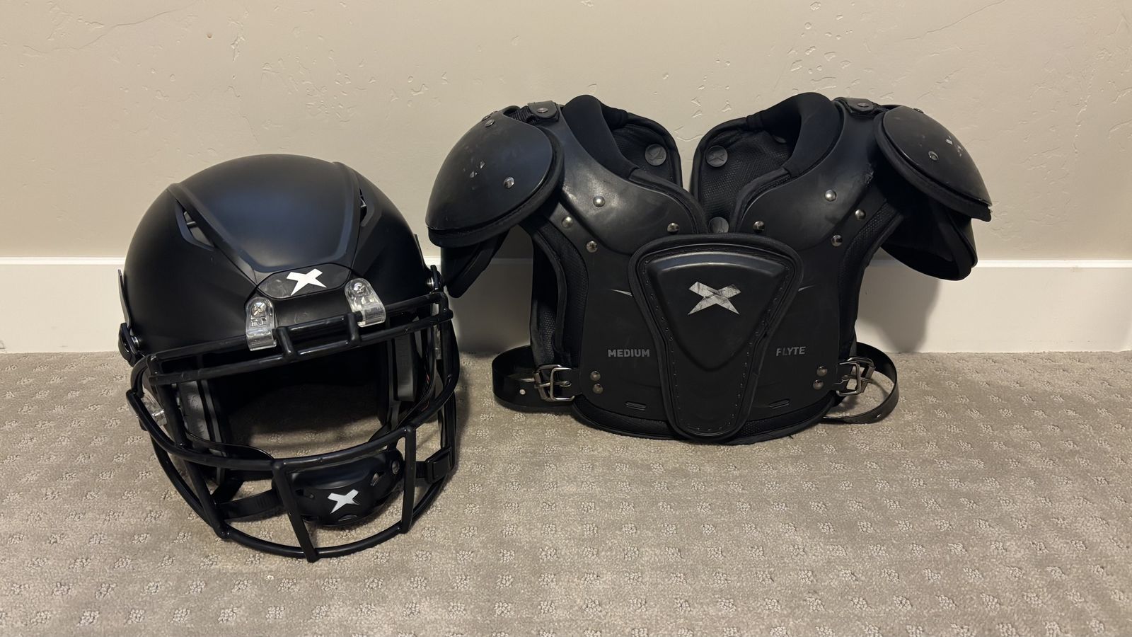 Xenith Shadow XR and Xentih Flyte Shoulder Pads