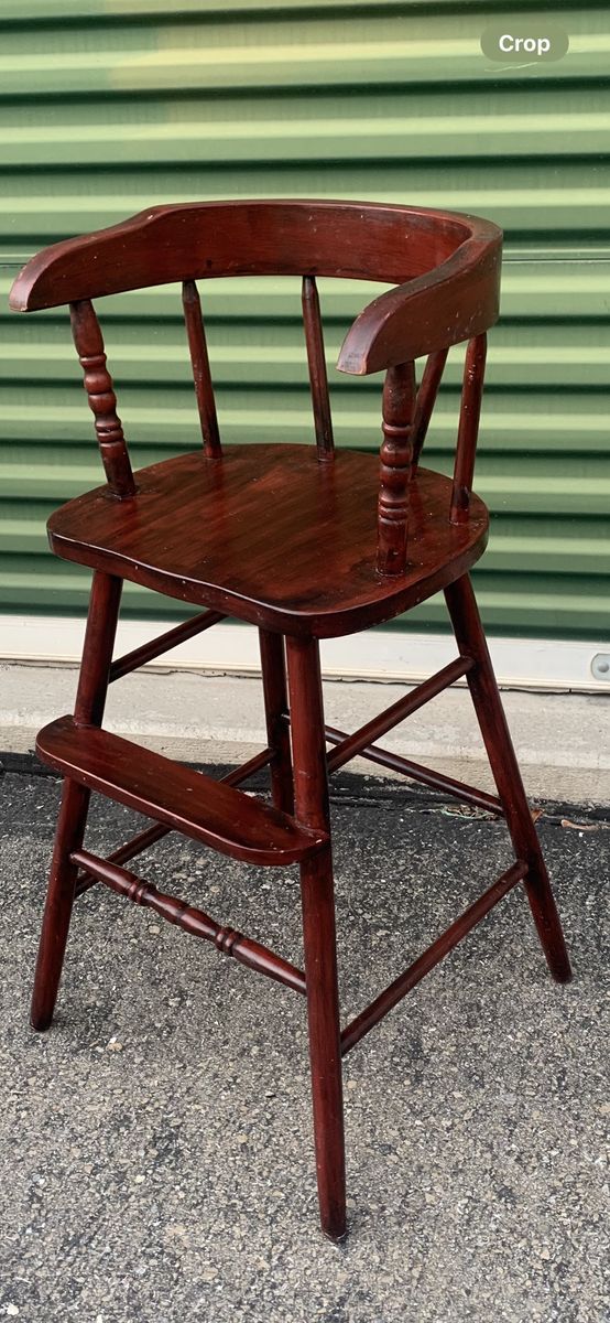 Unique Darling Vintage Wooden Captains High Chair