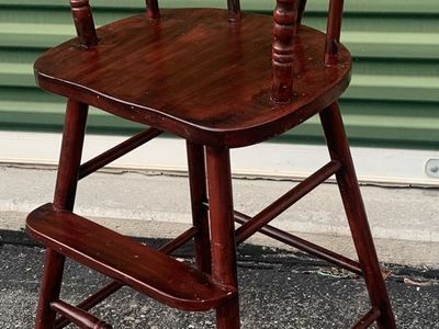 Unique Darling Vintage Wooden Captains High Chair