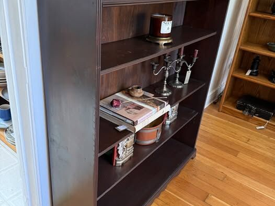 Vintage 1940s Dark Brown Finish Shelf