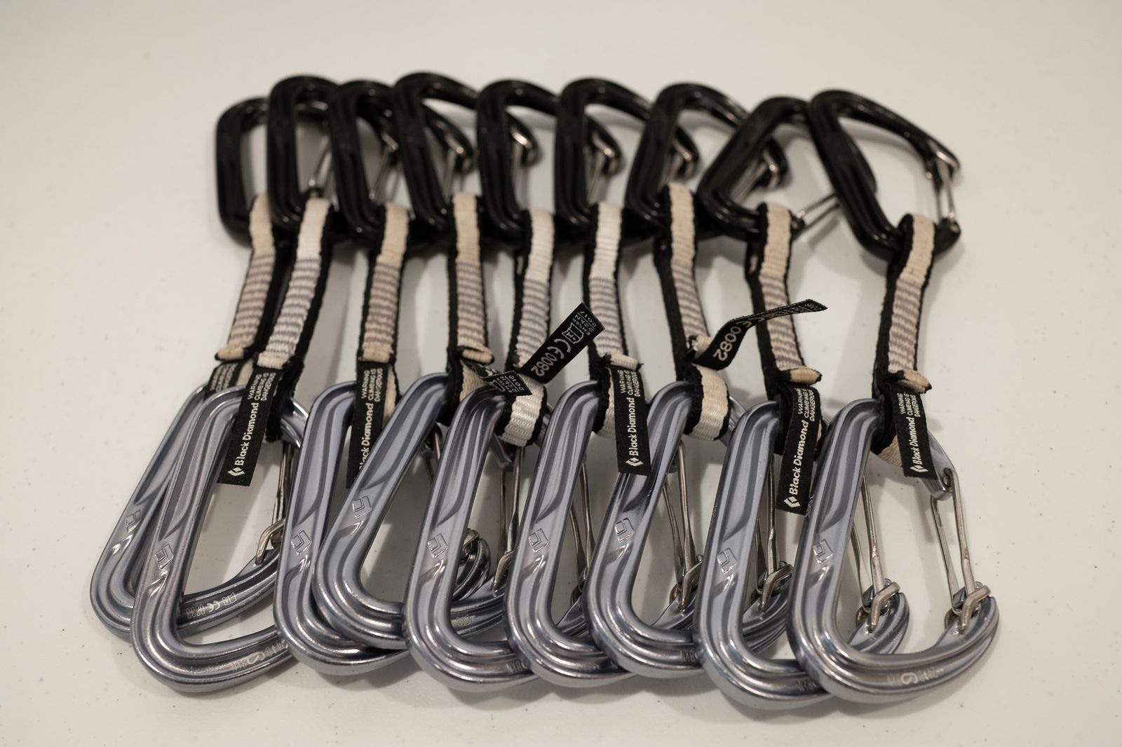 Black Diamond HoodWire Quickdraws (9) + Alpine Draws (6) - New/Excellent Condition