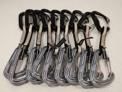 Black Diamond HoodWire Quickdraws (9) + Alpine Draws (6) - New/Excellent Condition