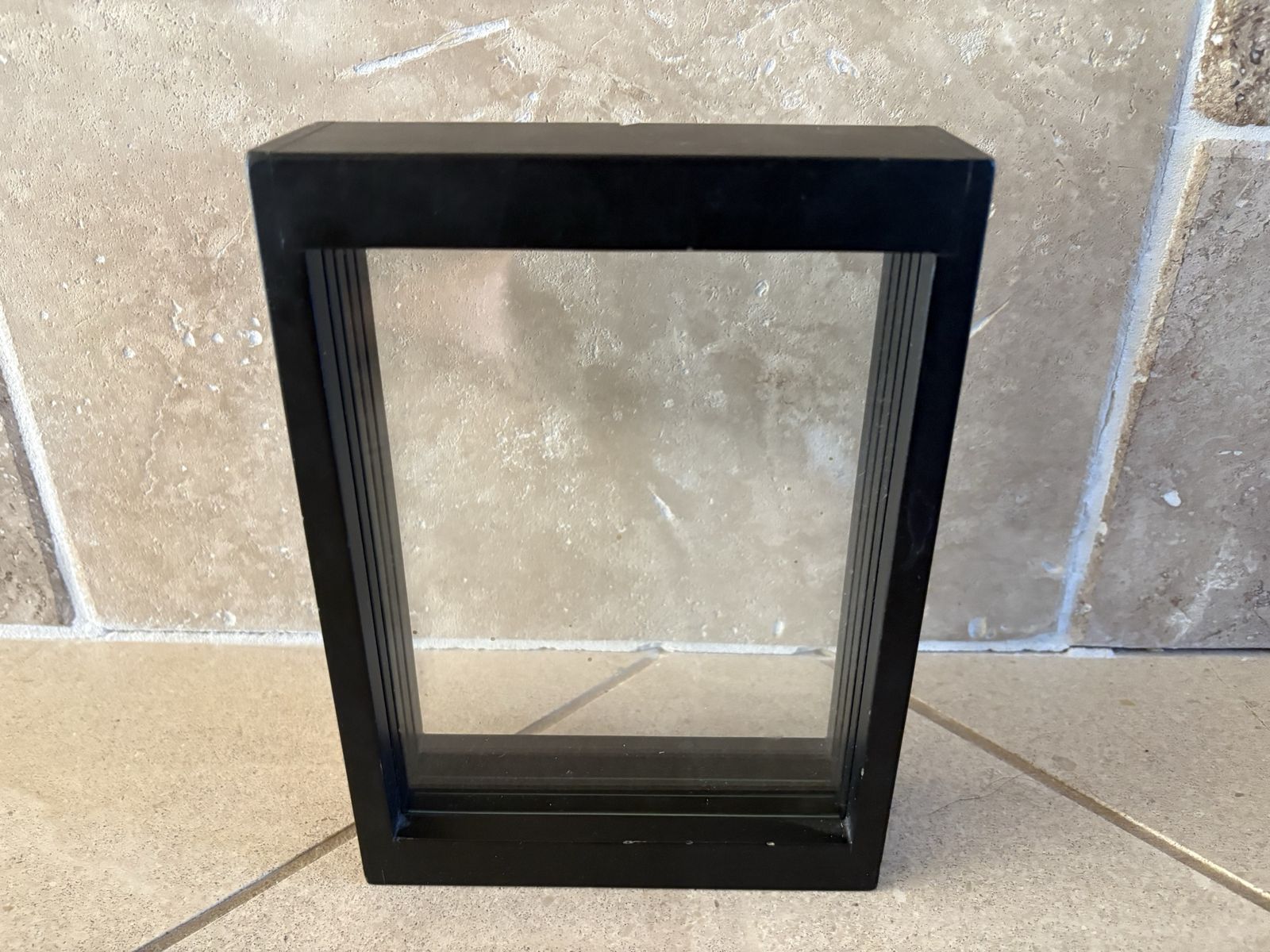 Black Shadow Box Frame w/ 4 Pieces of Glass for Layering