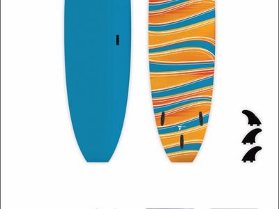 TAHE 7’ paint magnum soft top performance surfboard
