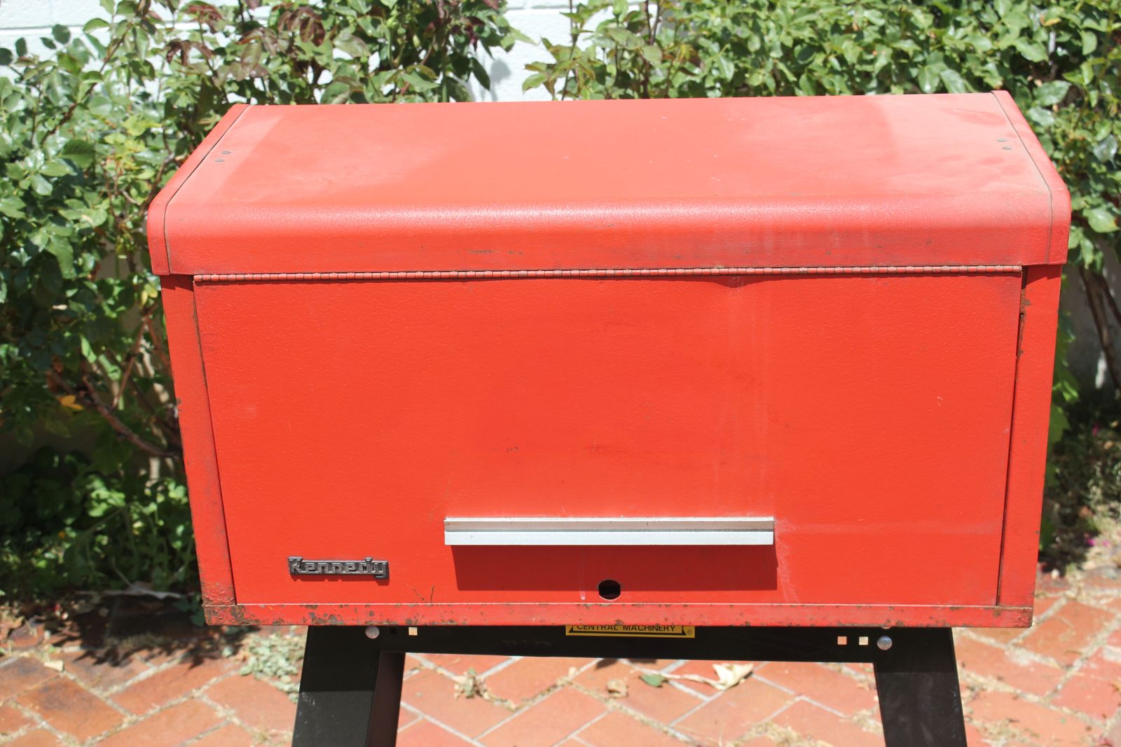 Vintage Kennedy Machinist's 6-DrawerTool Chest and New Harbor Freight Metal Tool Stand