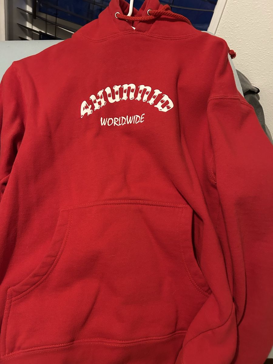 4Hunnid Worldwide Red Hoodie 