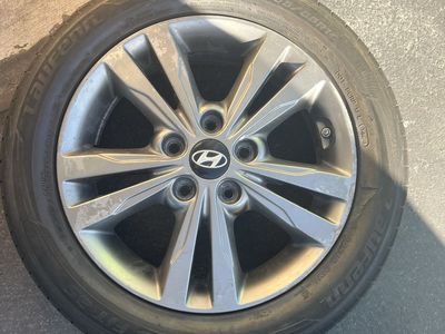 Hyundai Elantra 205/55R16 Tire & Rim Assembly - Used, Good Tread