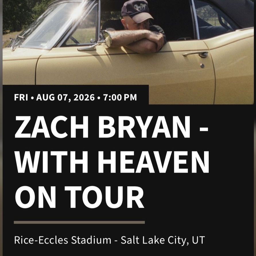 2 Zach Bryan Tickets - 8/7