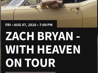 2 Zach Bryan Tickets - 8/7