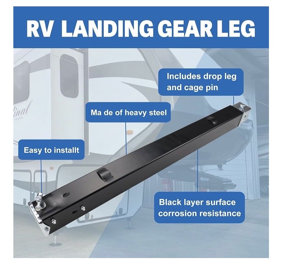 NEW RV 5th Fifth Wheel Landing Gear Leg - 29-1/2" Universal Jack