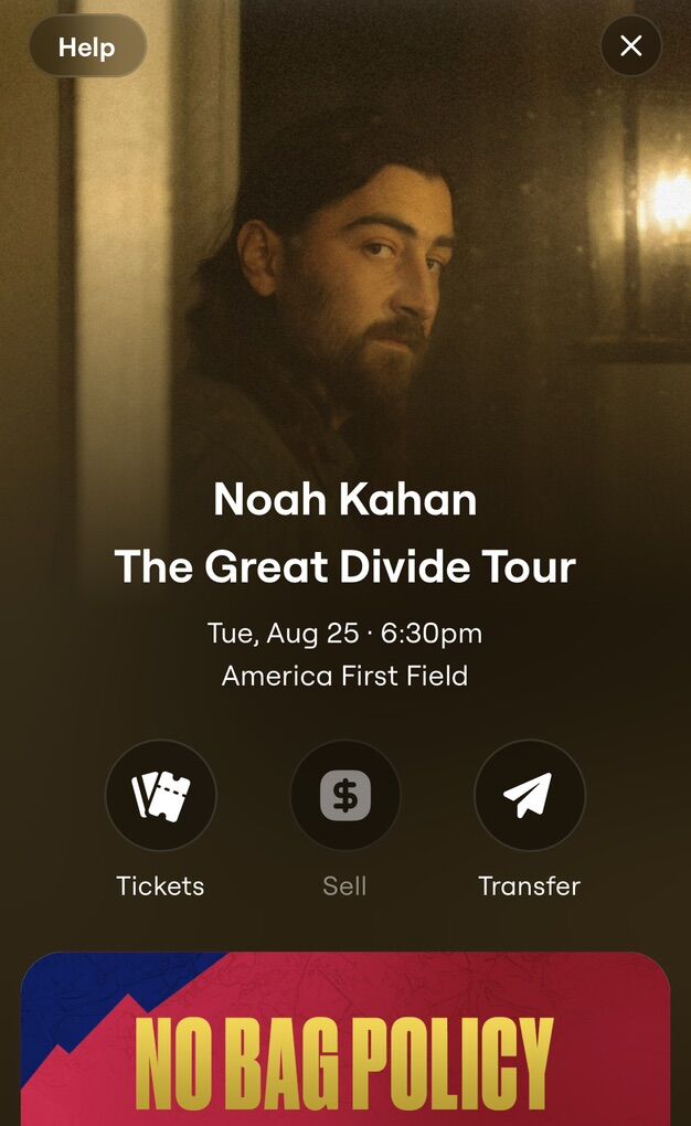 Noah Kahan ticket