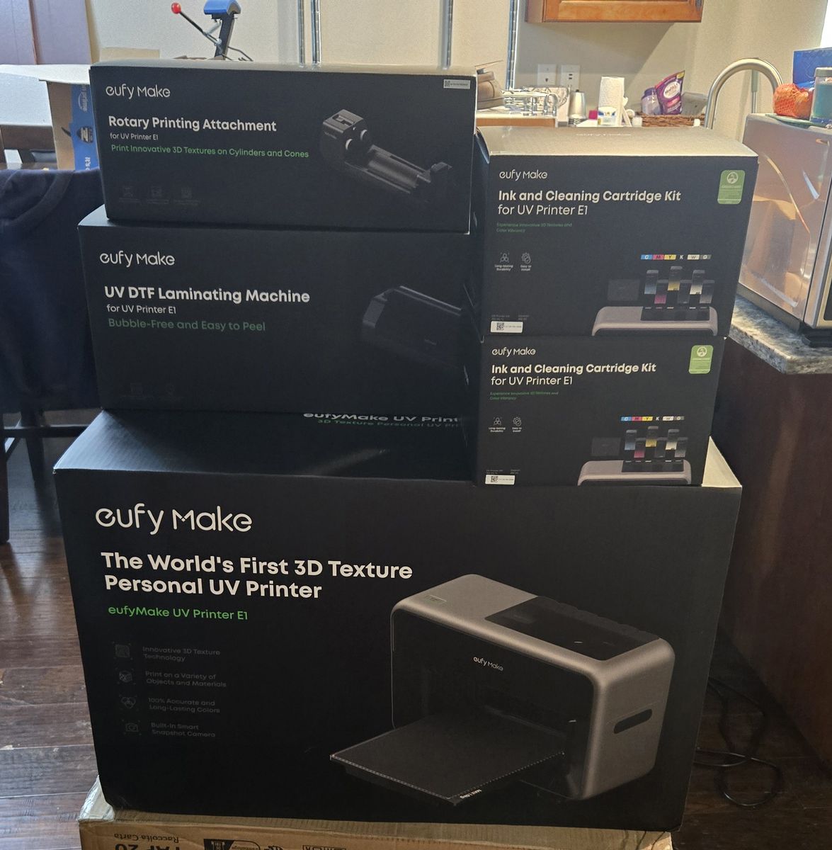 Eufymake E1 UV Printer Kickstarter Bundle.