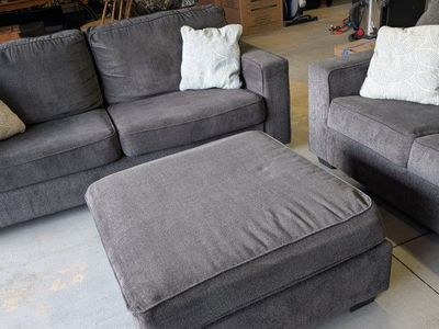 couch set, sofa, loveseat, ottoman
