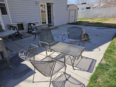 Metal patio furniture set