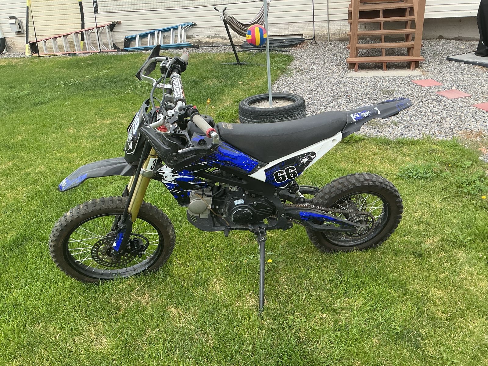 Apollo DB-X18 125cc Pit Bike - Blue/Black, Used Dirt Bike