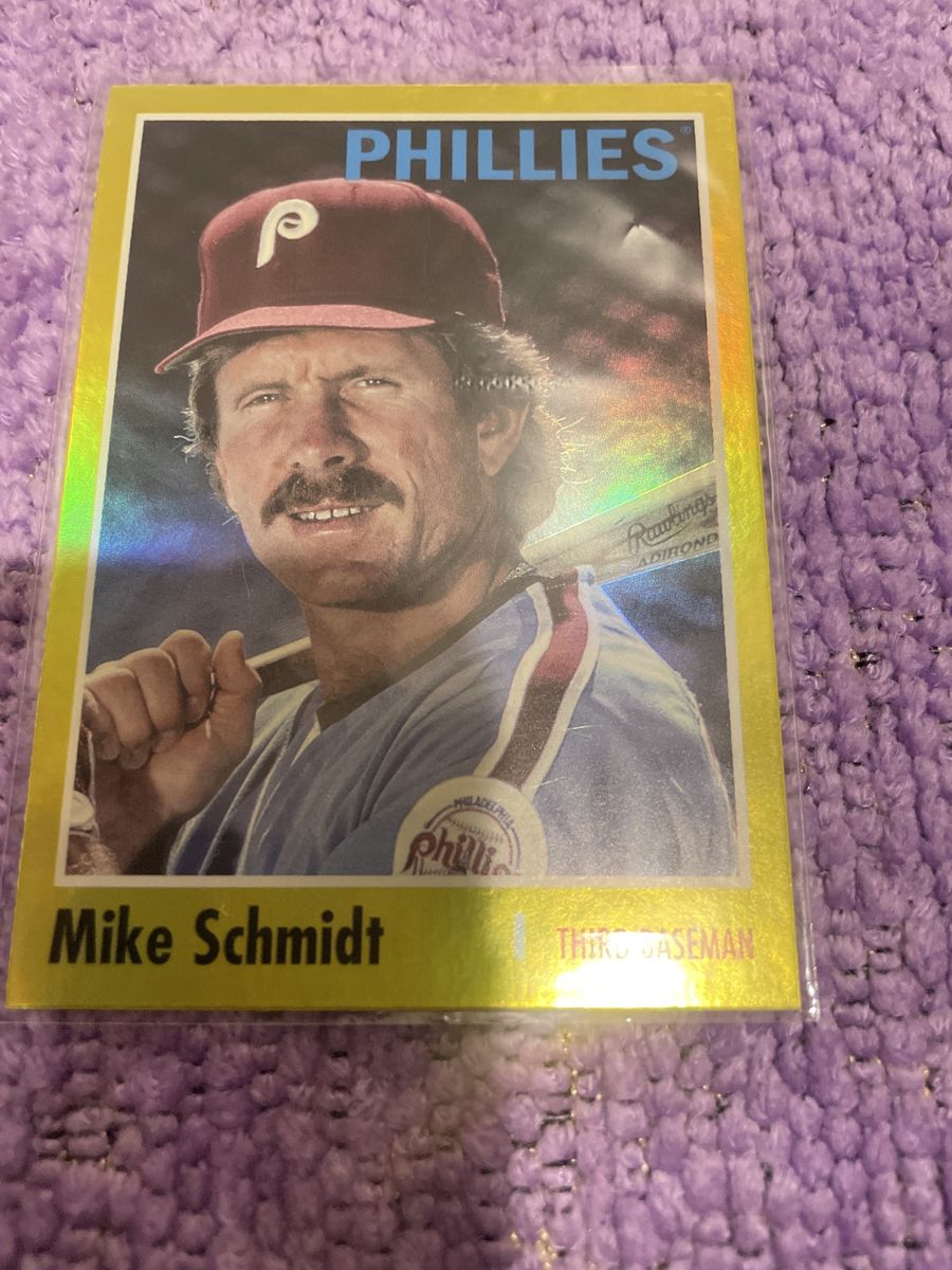 Mike Schmidt 1980s Philadelphia Phillies Holographic Baseball Card - Third Baseman, Excellent Condition