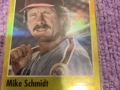Mike Schmidt 1980s Philadelphia Phillies Holographic Baseball Card - Third Baseman, Excellent Condition