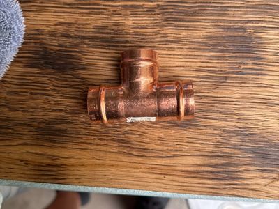 Lead-Free Copper Press Fit Tee - 3/4" x 3/4" x 3/4" Plumbing Fitting