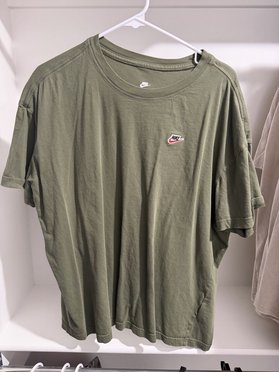 Nike Olive Green Loose Fit T-Shirt Size XL