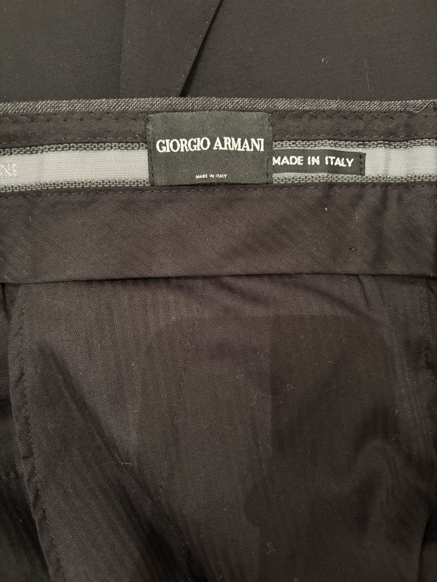 Giorgio Armani Men's Gray Pinstripe Wool Dress Pants - Made in Italy, Waist 32
