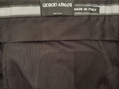 Giorgio Armani Men's Gray Pinstripe Wool Dress Pants - Made in Italy, Waist 32