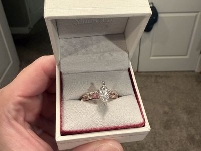 1.01 CT lab grown diamond engagement ring and wedding band size: 6.5
