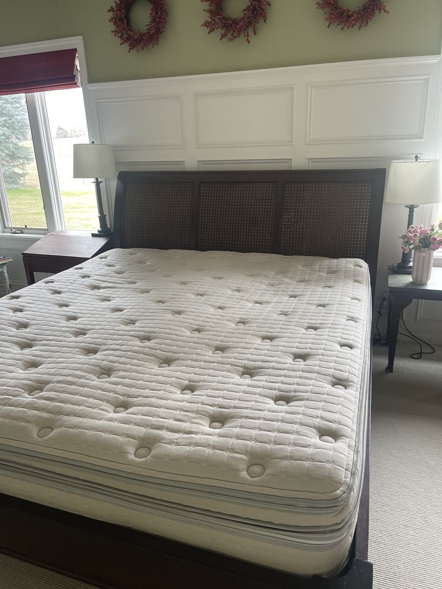 Cal King Bed Frame and Mattress
