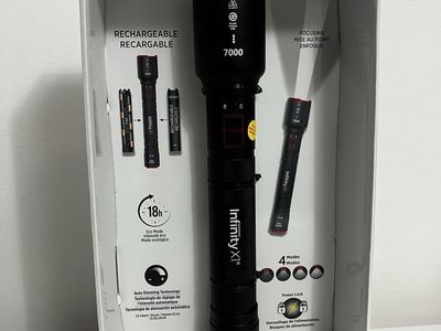 Infinity X1 7000 Lumens Dual Power LED Flashlight Rechargeable