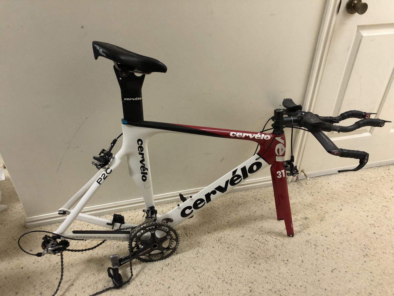 Cervelo P2C Carbon Time Trial Triathlon Bike 56cm Frameset