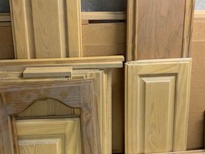 Cabinet doors, drawerfronts, ash veneer and misc parts