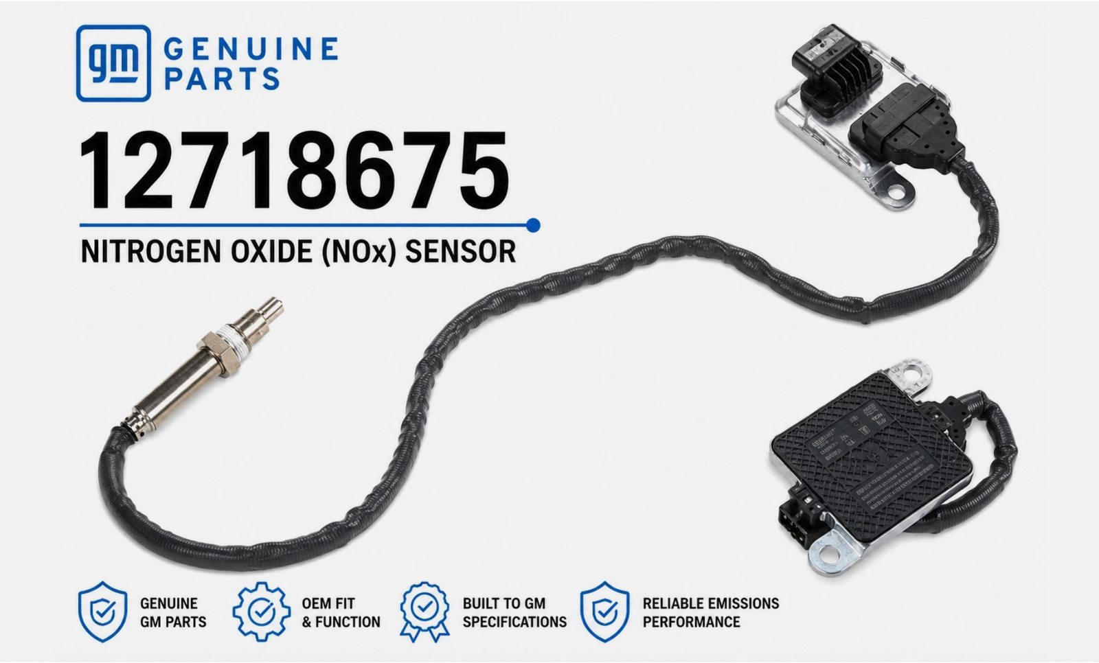 GM Genuine Parts 12718675 Nitrogen Oxide NOx Sensor OEM OE Genuine GM New