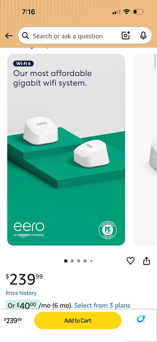 Amazon eero 6+ mesh wifi system