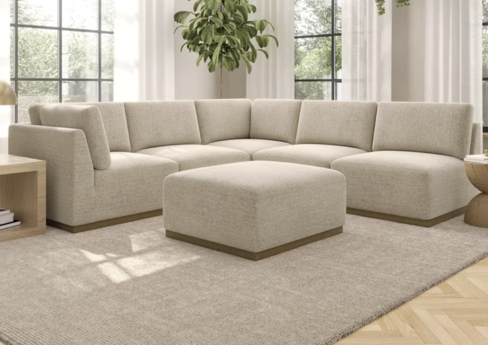 BACK TO SCHOOL HOME REFRESH – HENREDON MURPHY BEIGE 6-PIECE SECTIONAL