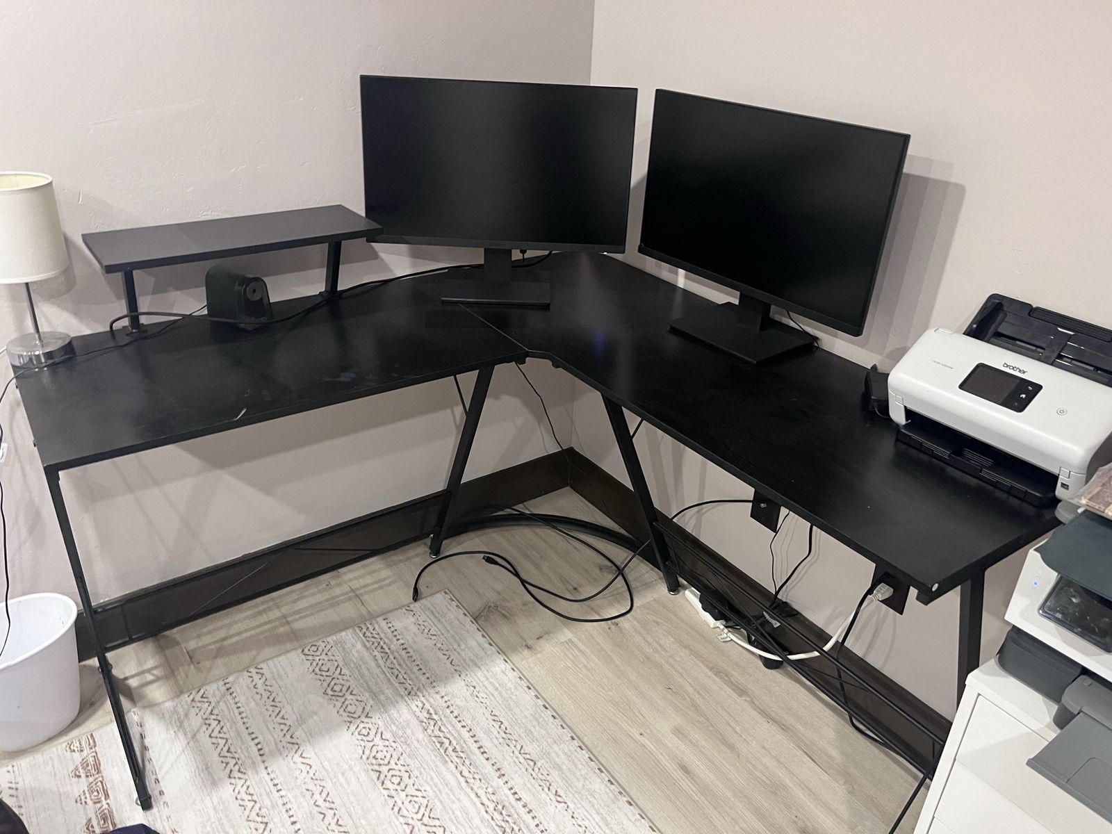Black L Shaped Desk