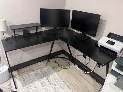 Black L Shaped Desk