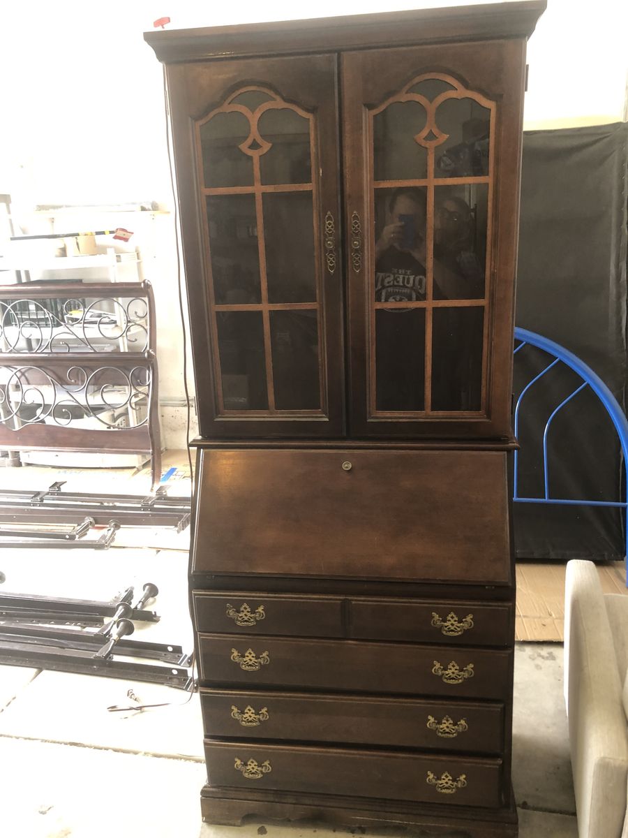 Cherry Wood secretary purchased at country furniture store in Chantilly, Virgina, 44 years ago