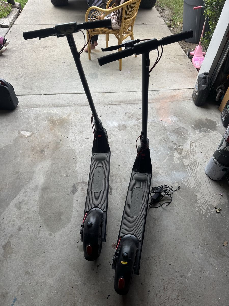2 HOVER scooters (needs batteries)