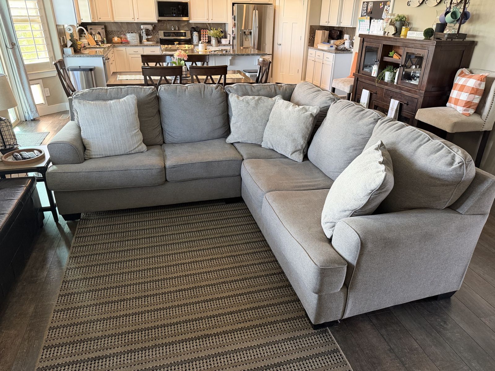 Ashley Sectional Sofa - Nice! Comfortable! Gray