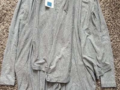 Jason Scott Heather Grey Cascade Cardigan Size XS